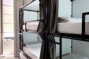 View of the rooms at Way Hostel Madrid with high-quality single beds